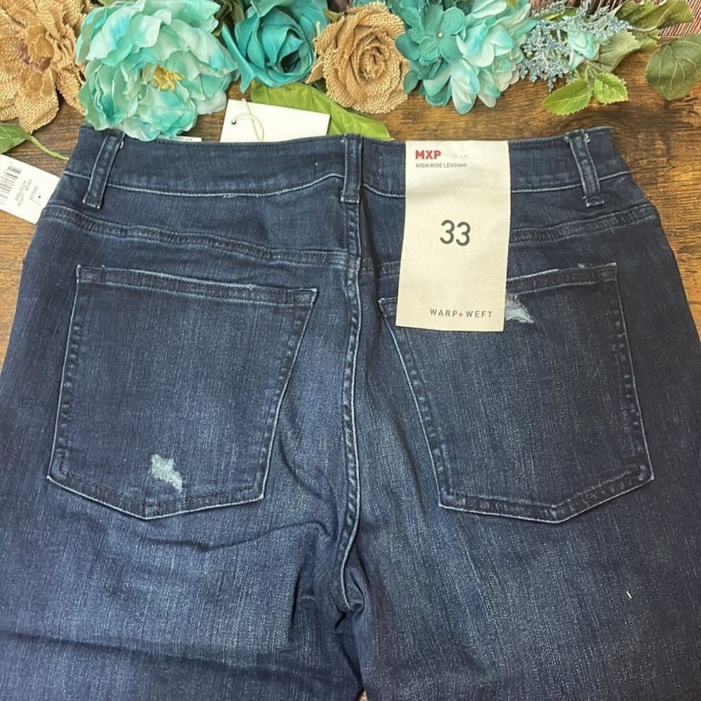 Women's Warp & Weft MXP-High Rise Legging Jeans-Size-33 - Picture 7 of 7